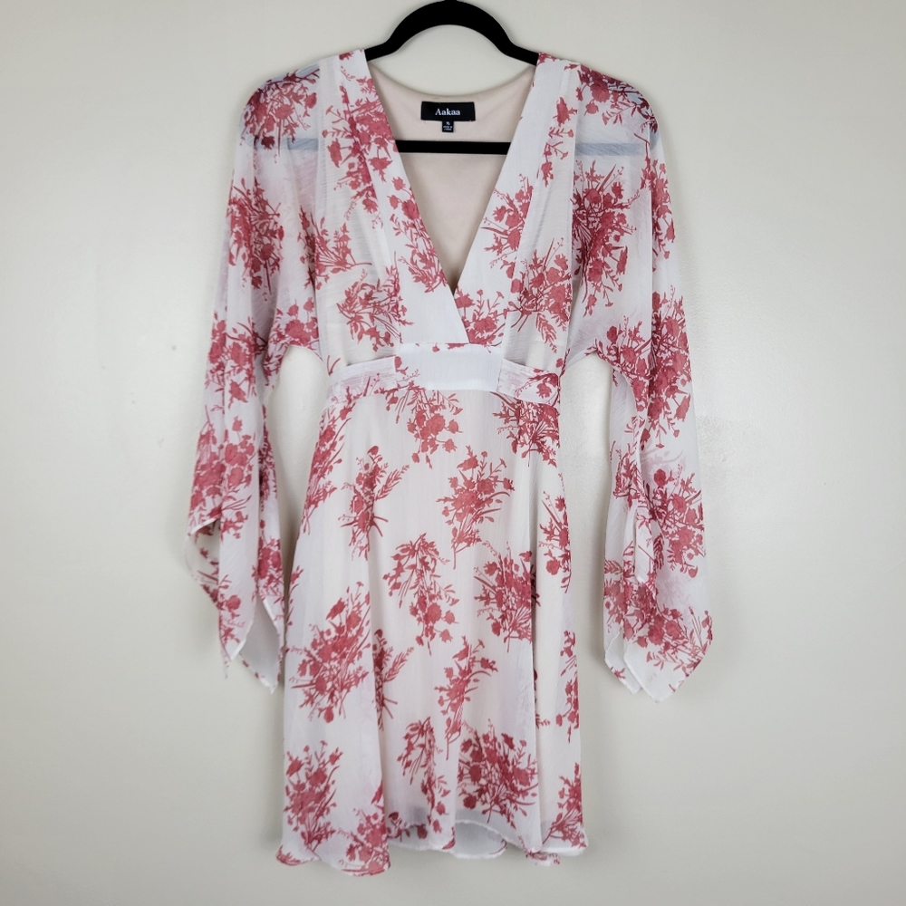Aakaa Floral Fit & Flare Dress